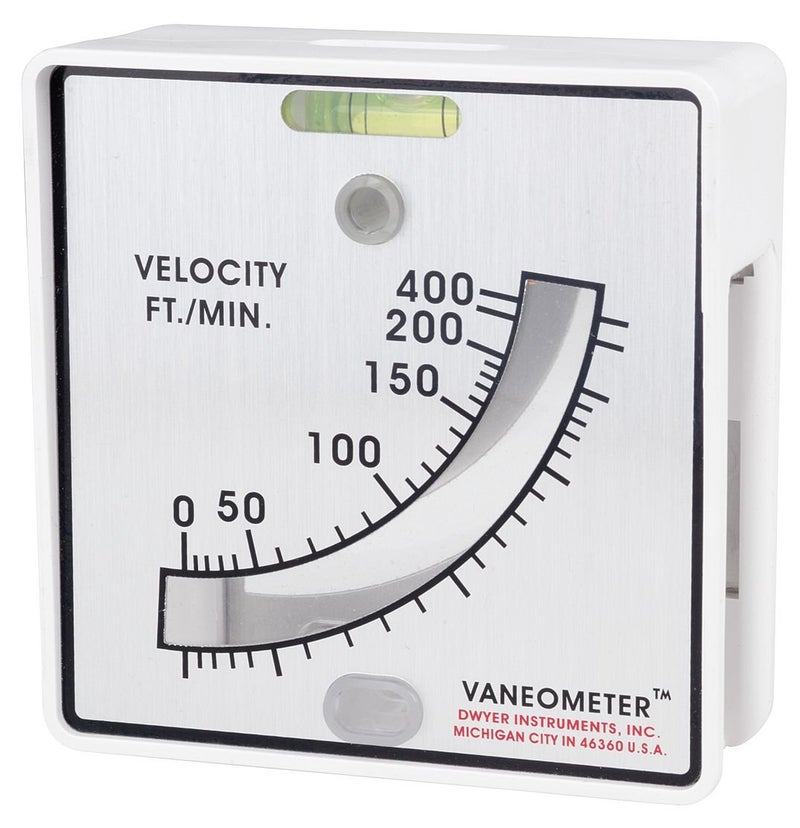 DwyerÂ® Vaneometer Swing Vane Anemometer, 480, 25-400 FPM